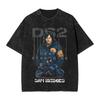 Unisex Cotton Short Sleeve Top Harajuku Hip Hop Washed T-shirt With Keep Print From Death Stranding T-shirt