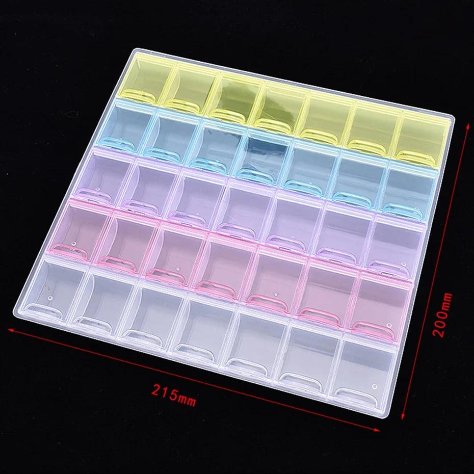 28 Grids 5D DIY Diamond Painting Tools and Accessories Storage Box Jewelry Rhinestones Container Organizer Case Home Storage 1PC
