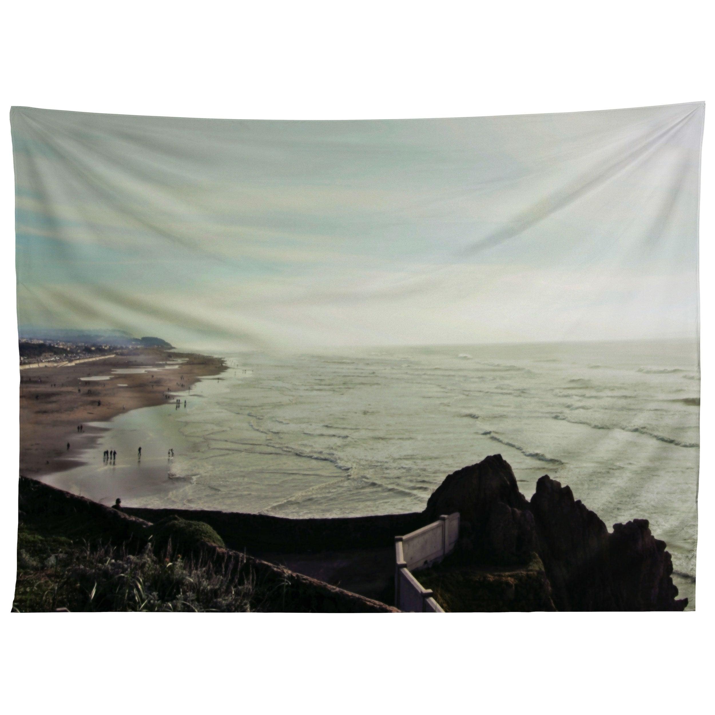 A DAY AT THE BEACH tapestry 75x100