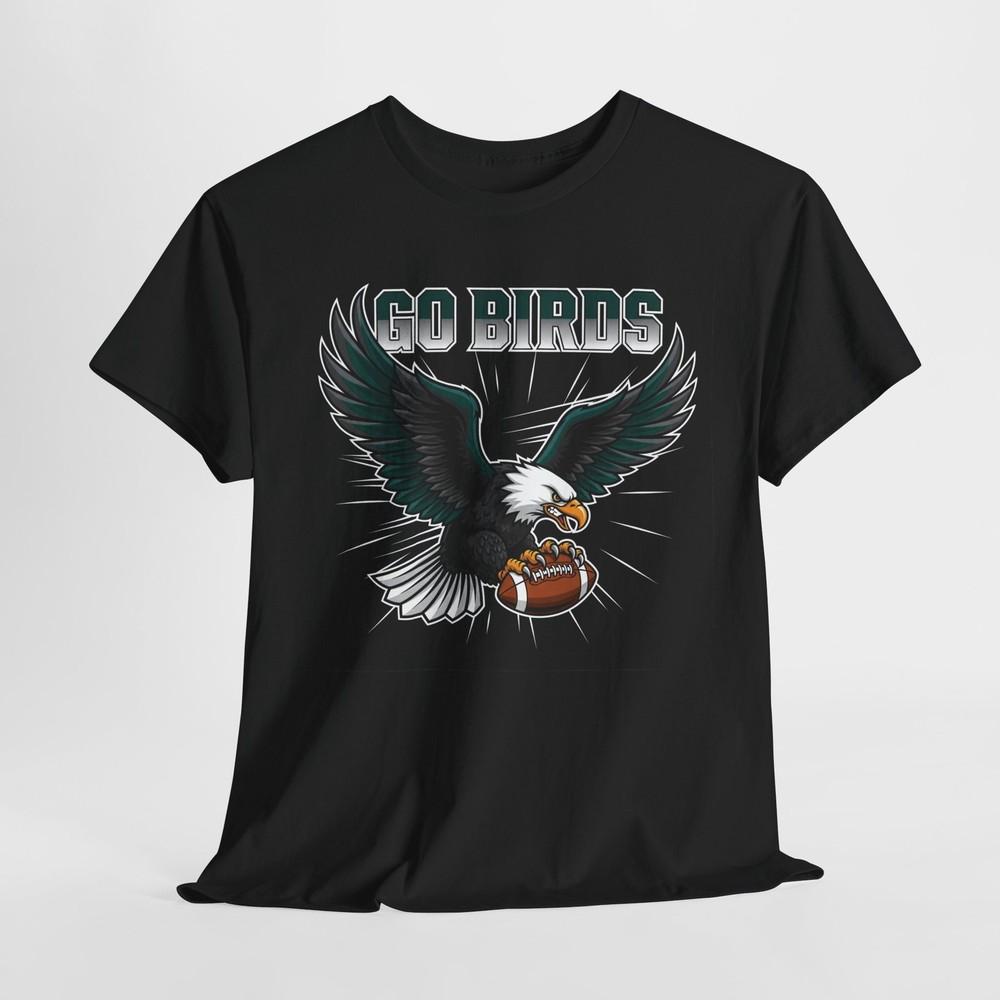 

Go Birds Philadelphia Eagles Unisex Heavy Cotton Tee, Shirt for Fans, Football 2XL