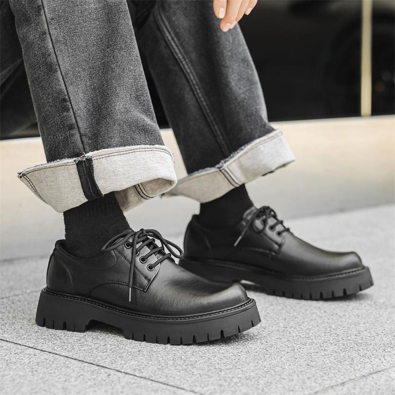 Модные кожаные туфли мужские свадебные вечерние формальные оксфорды деловые повседневные — фото 4