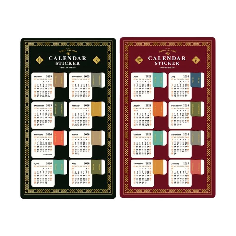 Selfs Adhesive Tab Stickers Monthly Calendar Index Tab for Planners,Journal,Notebook,Agendas Organizers Office Supplies