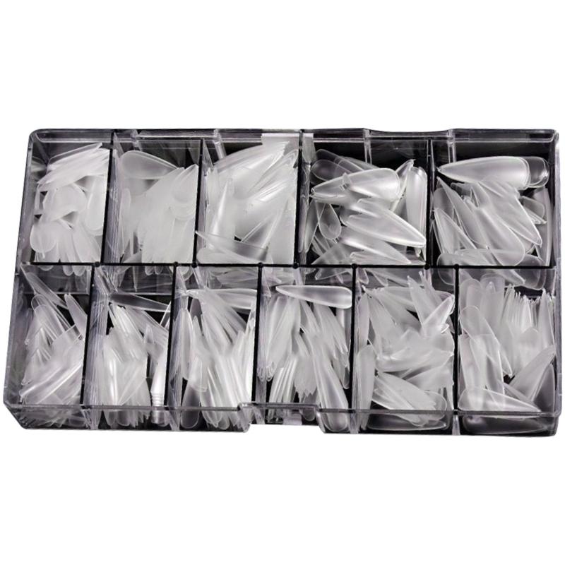500pc False Nail Extension Tips Artificial Fake Nails Clear Full Cover Nail Tips