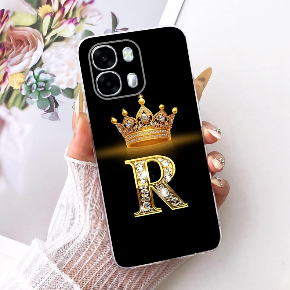 For OPPO A6s CPH2789 2026 Fashion Crown Letter Phone Case For Oppo A6S 5G Soft Silicone TPU Cases