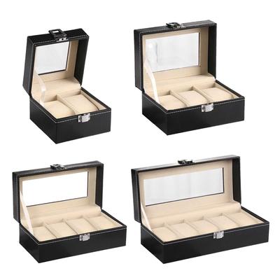 Watch Box Watch for Case Display Organizer PU Leather Watch Organizer for Large Watches Locking Storage Box Holder Glass