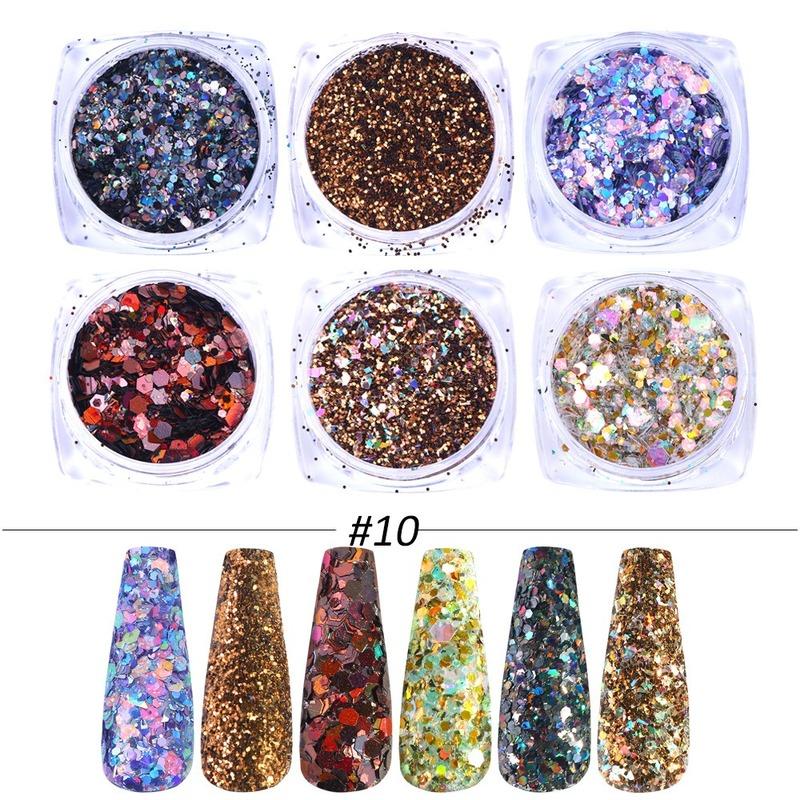 Mixed Color Nail Art Glitter Rhinestone Crystal Gems Jewelry Bead Manicure Decoration Accessories Nail Supplies For Professional