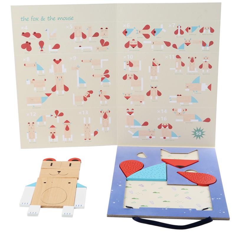 

Детские деревянные головоломки, игрушки Монтессори, дошкольное образование, игра Танграм, строительные блоки, обучающая игра-головоломка, детская праздничная игрушка