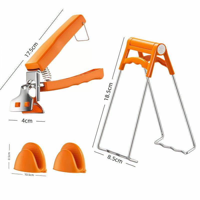 Silicone Non-Slip Anti-Scald Gripper Tongs for Kitchen Tray & Plate Lifting