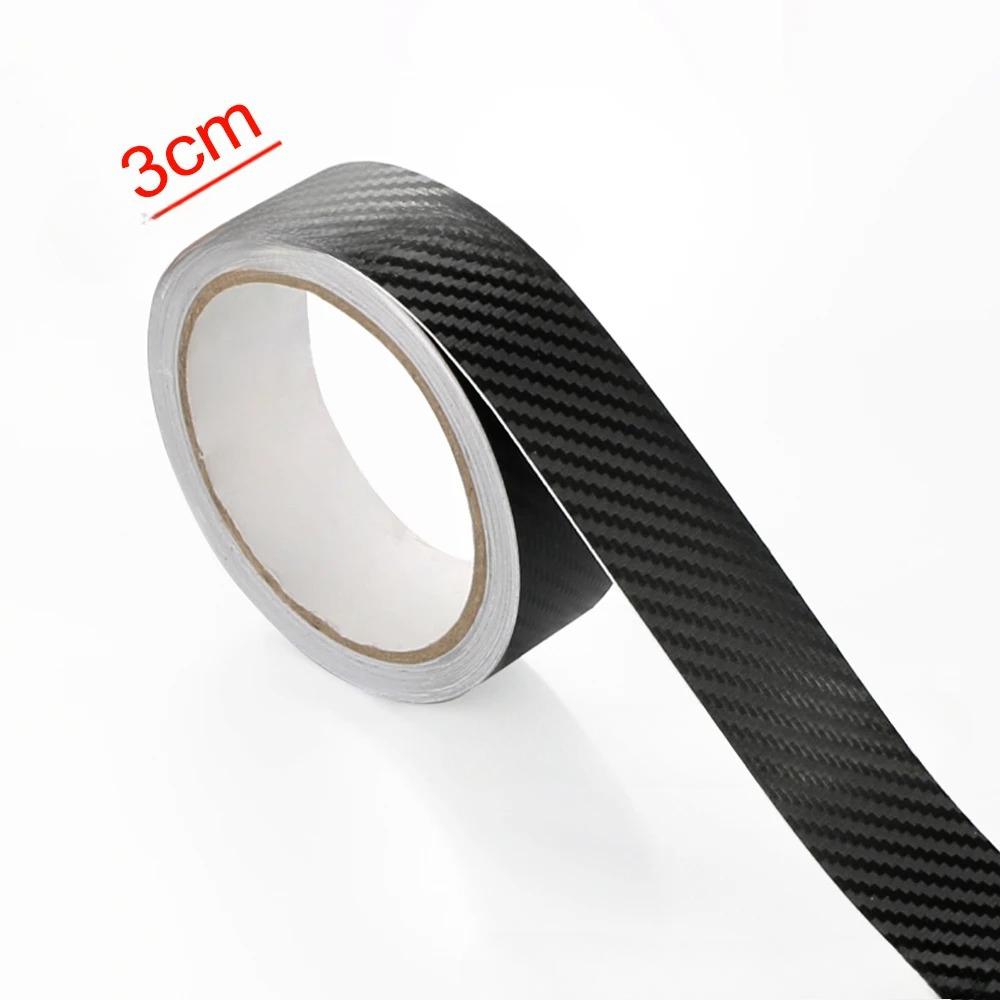 3D Nano Carbon Fiber Car Bumper Door Guard Protection Film 3m Car Door Sill Protector Sticker Black Waterproof Anti Scratch Tape