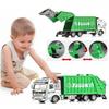 Colorful Diecast Garbage Truck Toy With Trash Bin For Kids Boys Xmas Gift