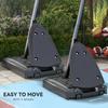 2.4-2.9m Adjustable Basketball Hoop and Stand with Weighted Base, Portable on Wheels, Black