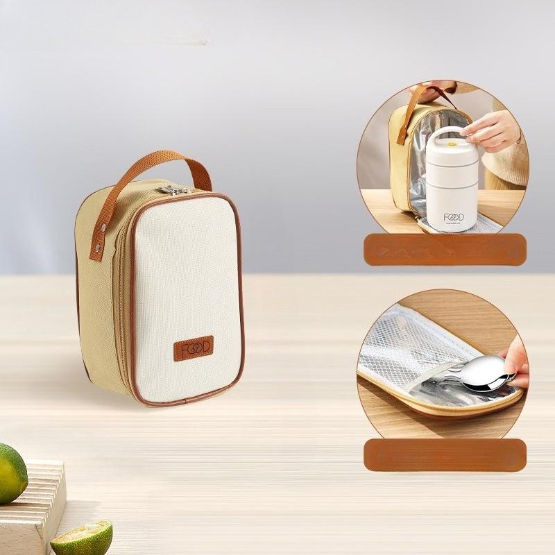 Portable Thermal Porridge Cup Insulation Lunch Box Bento Box With Insulation Bag Food Warmer Thermos Soup Cup For School Outdoor