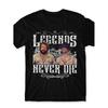 Herren Bud und Terence Anime T-Shirt - Legends Never Die Grafik-T-Shirt mit Bud & Terence Ästhetik, Rundhals Freizeit-Shirt, Leichter Stretchstoff