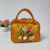 Zipper women's bag handmade ribbon embroidered bag mother shopping bag handbag bag wedding bag