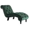VidaXL Chaise Longue Velvet Green