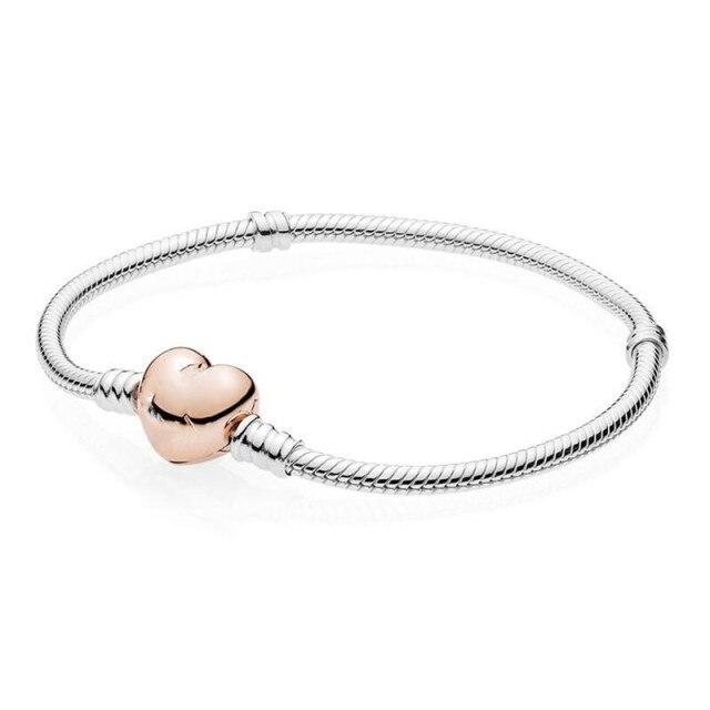 Sale 925 Silver Bracelet Love Bracelet Ladies Jewelry Suitable For Original Design Beaded Bracelet Handmade Diy Jewelry