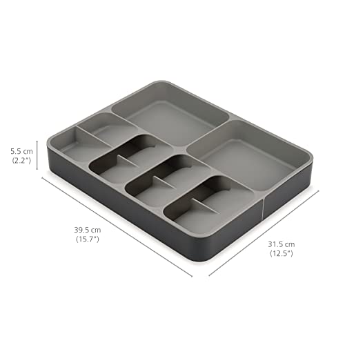 Joseph Joseph Cutlery Case, Tray, Storage, Drawer Organizer (Authentic) 85166, Gray
