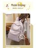 Versatile Letter Print Backpack for Students - Large Capacity for Junior High, High School, University, and Commuting.