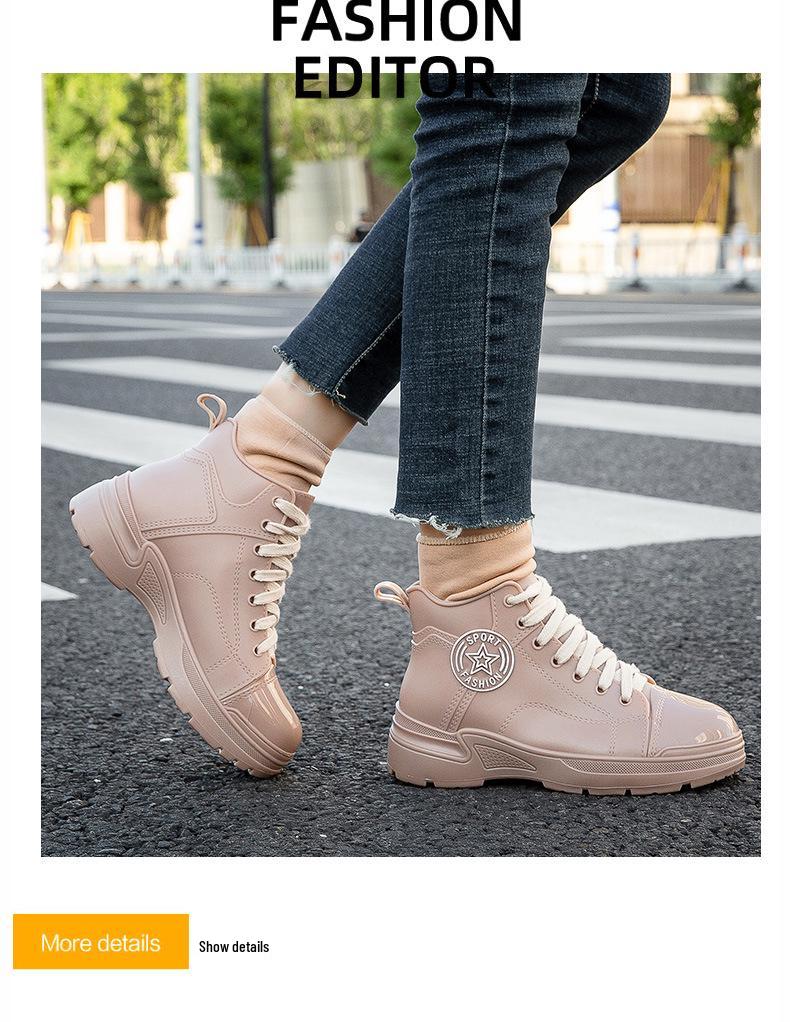 Stylish Women's Waterproof Low-Cut Rain Boots: Non-Slip, Wear-Resistant, Warm, Ideal for Outdoor and Kitchen Use