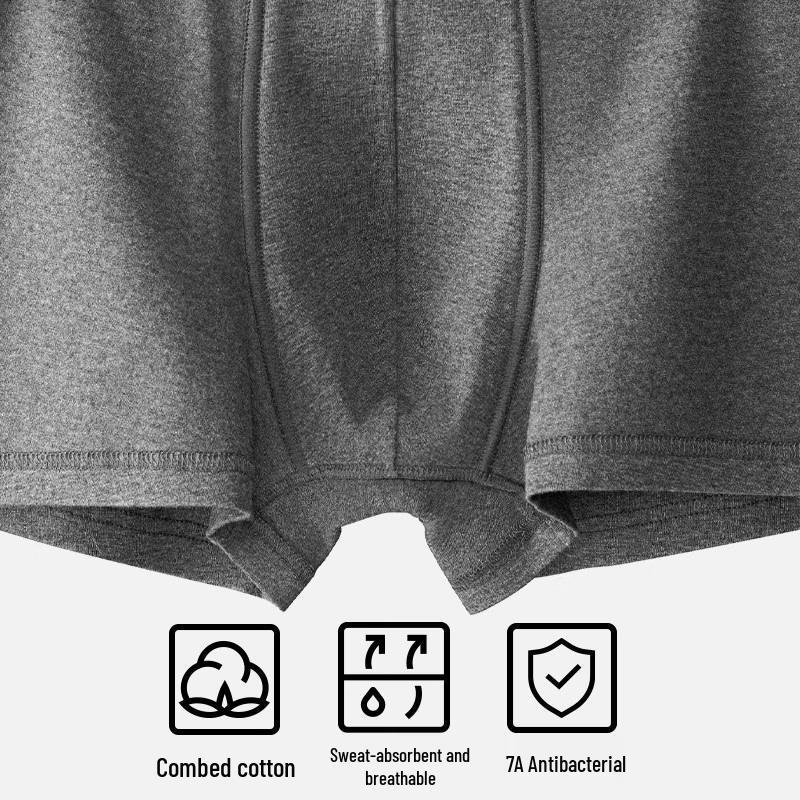 SEPTWOLVES Men's 60S Pure Cotton Breathable Boxer Briefs