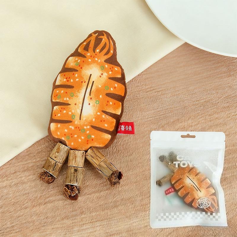 

Fish Bone Cat Molar Toy - Bite-Resistant Polygonum Tinctorium Chew Toy Interactive Teeth Cleaning & Play Pet Toy for Cats 1pcs