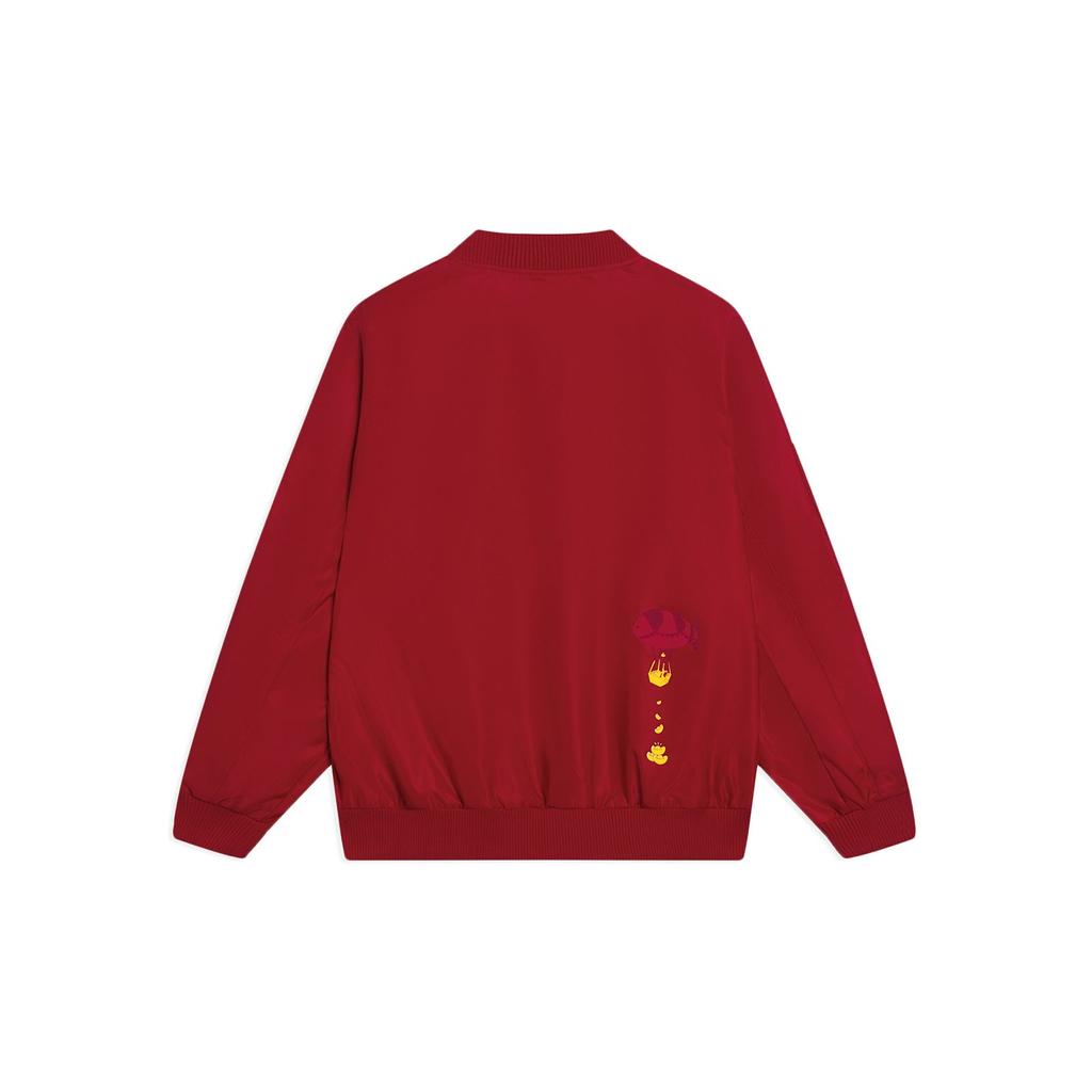 Li Ning Disney Collaboration Series Big Expansion Rabbit New Year Cartoon Bunny Letter Long Sleeve Jacket Unisex Jacket Agate-Red AJDT319-1