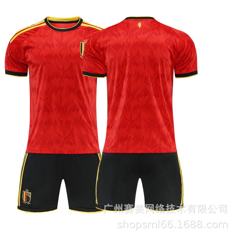 Football training jersey 2026 World Cup Belgium home football jersey set No. 11 De Bruyne Doku 9 16#