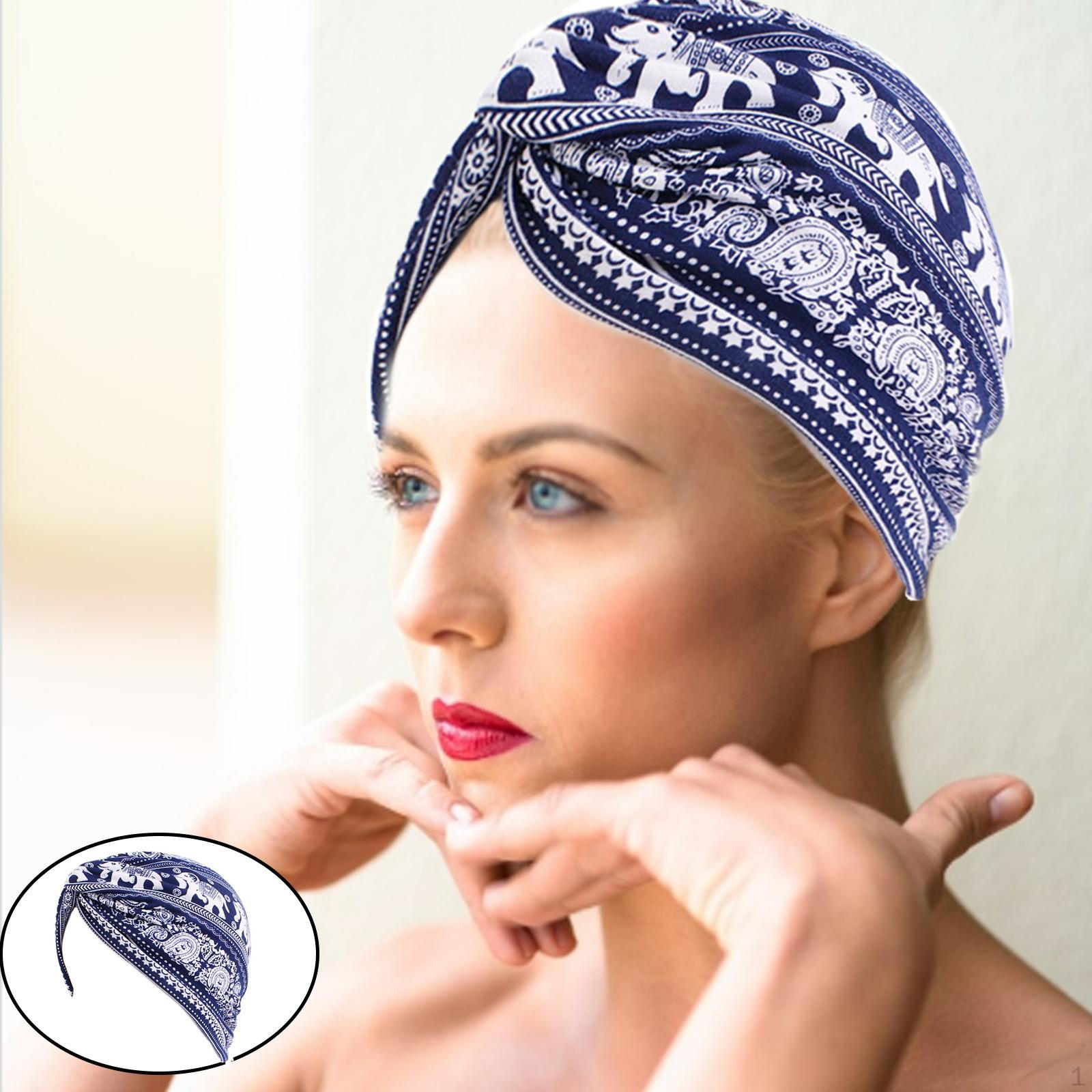 

Chemo Caps этническая шапочка платок череп головной убор бандана тюрбан шляпа повязка на голову от выпадения волос Navy Elephant