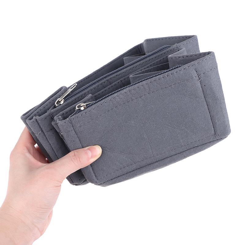 Felt Purse Organizer With Compartments Padded Cosmetic Bag Portable Handbag Removable Organizer Liner Women Suitable For Travel