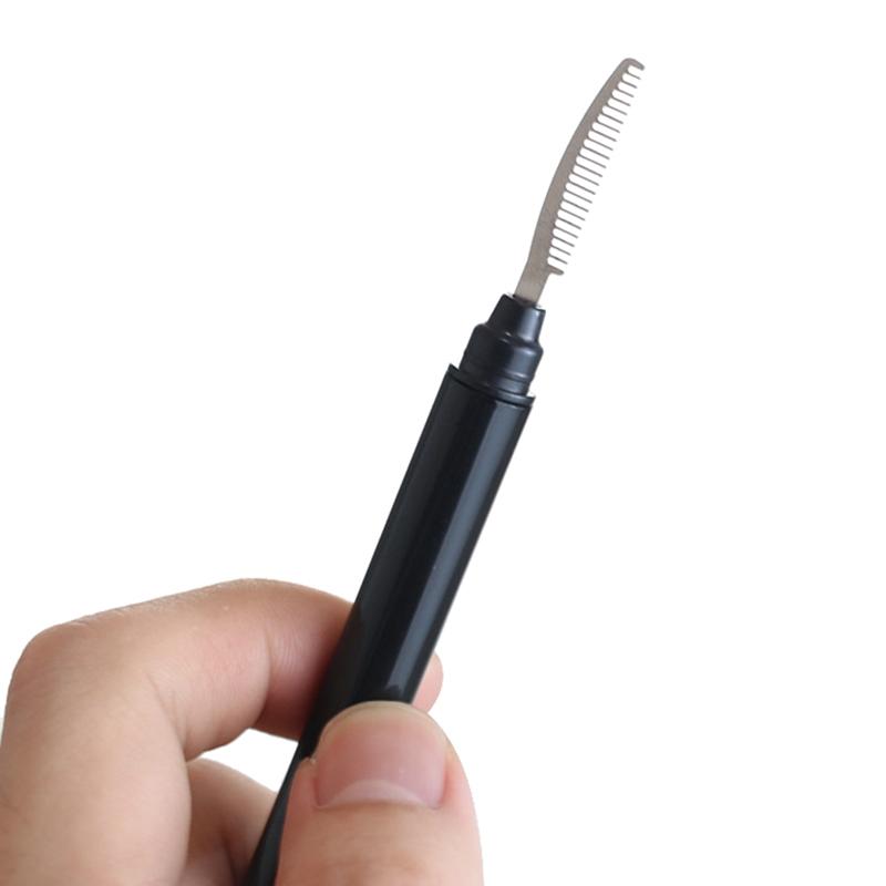Black Eyelash Clip Comb With Cover Eyelash Separator Eye Lifting Curl Metal Brush Mini Eyebrow Comb Beauty Makeup Tool