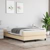 3144066 vidaXL Divan Bed with Mattress Cream 120x200 Cm Fabric