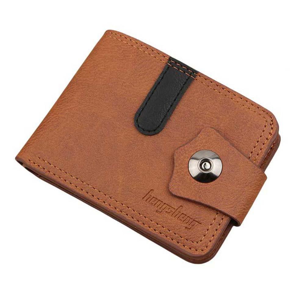 

Мужские кошельки-портмоне из ПУ кожи, многофункциональные, мужской кошелек из ПУ кожи, мужской короткий кошелек из ПУ, мужской подарок StyleB-Light Coffee