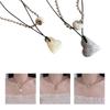 2 Pieces Dual-Layered Heart Pendant Necklace Chain Necklaces Beads Chokers Heart Chain Necklaces Party Jewelry for Girls