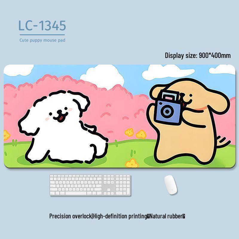 Extra-Large Heated Anti-Slip Cartoon Mouse and Keyboard Pad - Comfortable Desk Pad for Office & Gaming