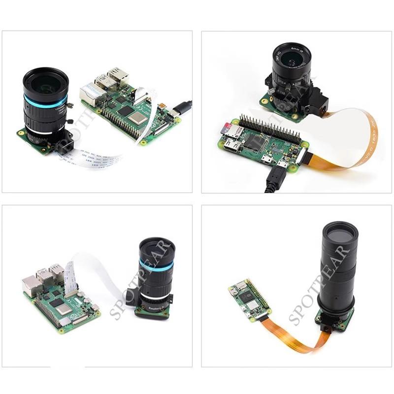Raspberry Pi Global Shutter Camera Telephoto/100X-Microscope/Zoom CS/C Lens 1.6MP IMX296