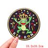 Netherland Oeteldonk Emblem Embroidered Patch Frog Patch Iron On Patches For Clothing Diy Netherland Carnival Patches Sew Badges 