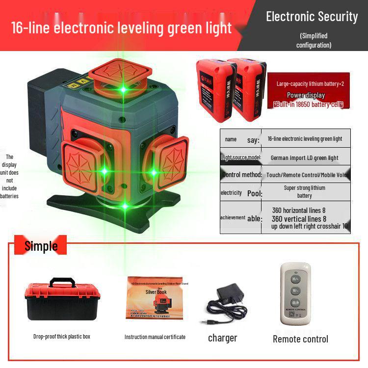 Anping Super Bright Infrared Green Laser Level: High Precision, Automatic Leveling with 8/12/16 Lines