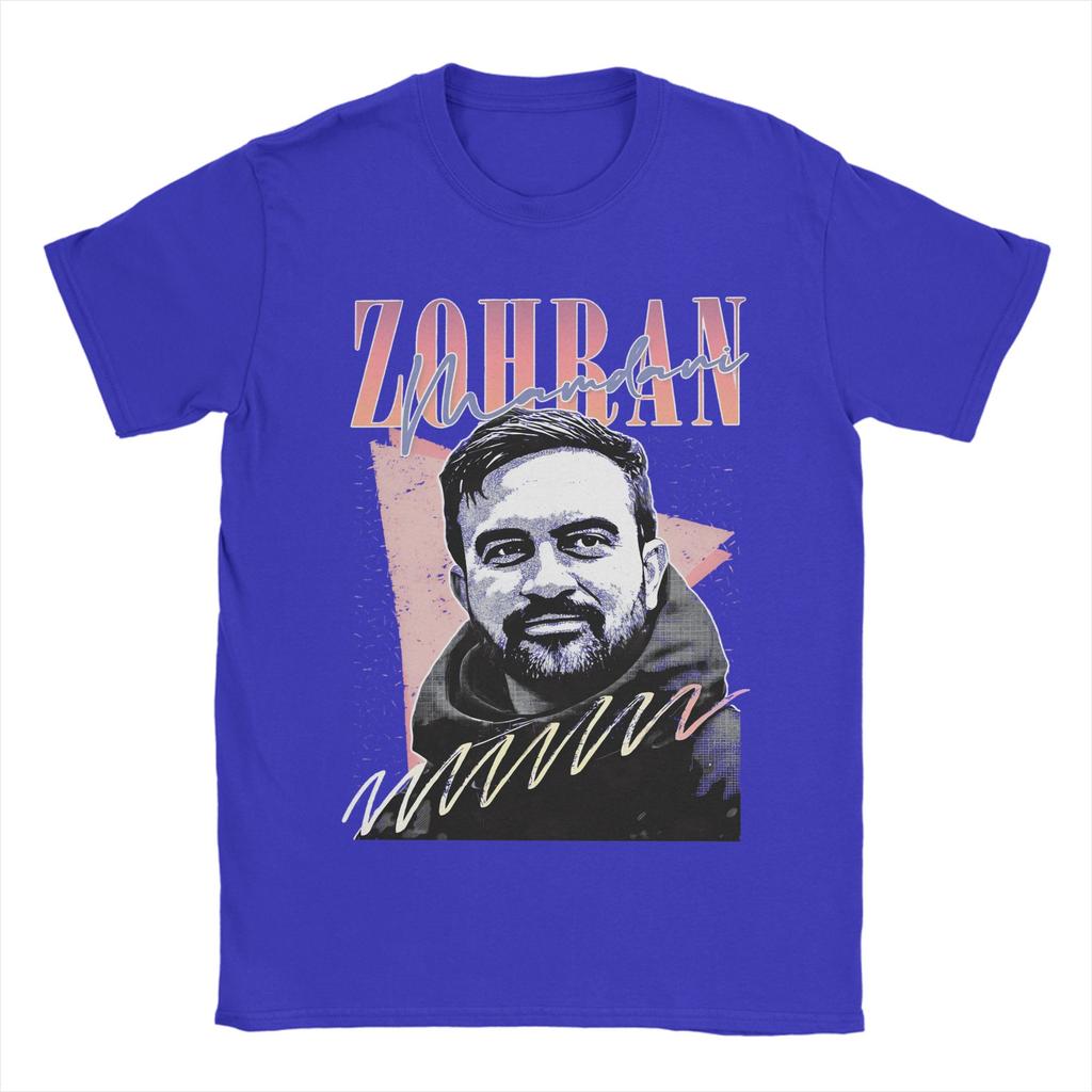 Zohran Mamdani T-Shirt for Men Vintage Cotton Tees O Neck Short Sleeve T Shirt Plus Size Clothing