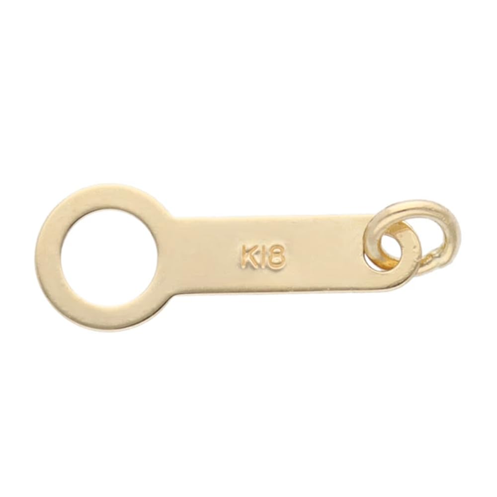

[KOHSAi] Plate Clasp, 10mm Round Hole Type, Made in Japan, K18 18K Yellow Gold Joint Part