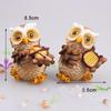 Pinenjoy Animal Figurines, Miniature Owl Ornaments, Animal Mascots, Cute and Stylish Owl Ornaments with Lights, Perfect for Gardens, Balconies, and En