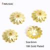 DIY Bracelet Necklace Making Supplies 14/18K Gold Plated Brass Beads Caps Flower End Caps For Beading Jewelry Making Accessories