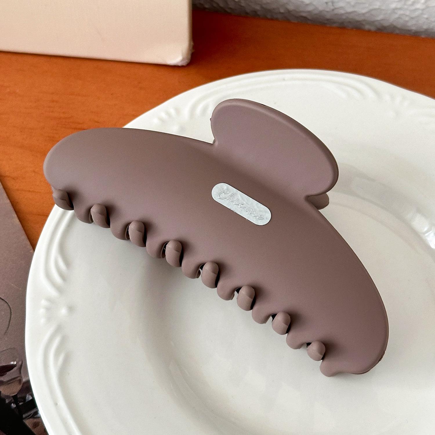 

Stylish 10cm Matte Resin Hair Clip With Geometric Lines For Fashionable Ponytails High Purple Gray10.2cm