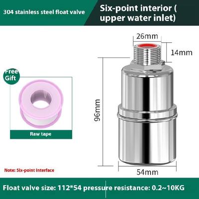 Household Water Level Controller Stainless Steel Floating Ball Valves Replacement Shut Off Water Tower Valves Enduring