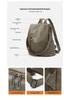 Korean Style Women's Soft Leather Anti-theft Backpack - Versatile, Large Capacity, Double Shoulder for Casual Travel, 2026 Summer
