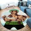 One Piece Roronoa Zoro Round Area Rug Carpet Rug For Living Room Bedroom Sofa Playroom Decor Nonslip Floor Mat