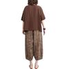 Plus Size Suit Female Summer Korean Style Plaid Blouse + Casual Pants Loose Two-piece Suit