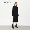 MO&Co. Merino Wool Cashmere Hooded Drawstring Dress
