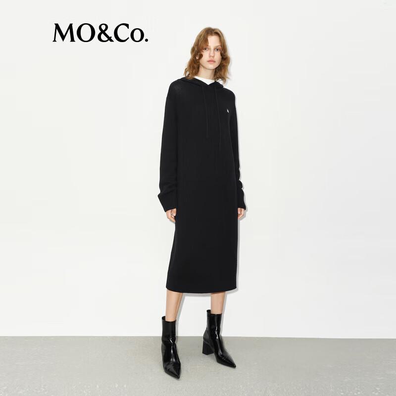 

MO&Co. Women s Hooded Merino Wool Cashmere Blend Knit Dress S