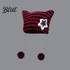 Striped Design Winter Knitted Knitting Ear Hat Style Cat Beanie Japanese Star Print Autumn Plush