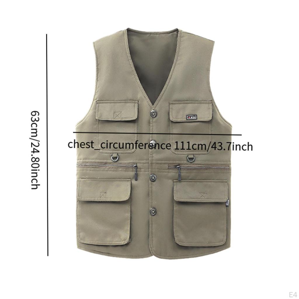 Breathable And Creative Vest for Men, V -neck, Ideal Work, Campsite, Hiking Or.